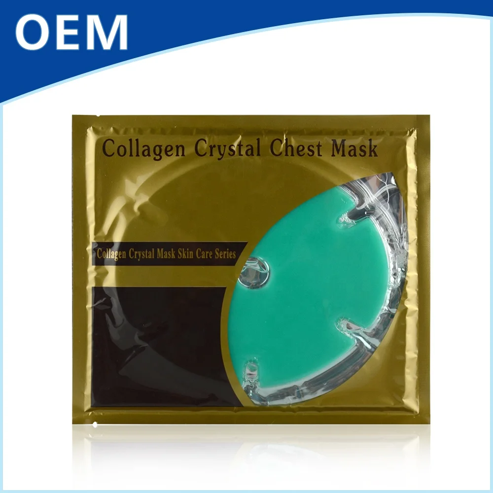 
 OEM частная торговая марка натуральный зеленый чай увлажняющая и питающая кристальная коллагеновая маска для груди  