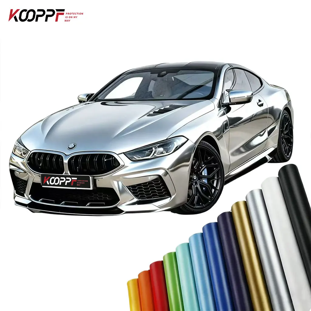Kooppf Color TPU PPF Liquid-Silver Paint Protection Film 1 Rolls 1.52 16M Thickness 8MIL Color
