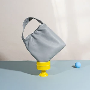 Nice Quality Cloud Pleated Design Lady Leather Bag Casual Vegan Leather Real Leather Handbags for Lady