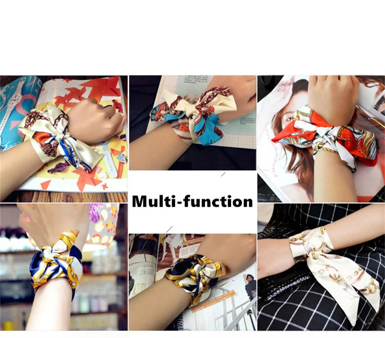 Custom Arts Photos Digital Printed Thin Bag Purse Scarf Silk Twill Skinny Scarf
