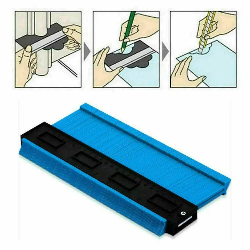 Plastic Ruler Precisely Irregular Shapes TIle Measuring Tool Profile ...