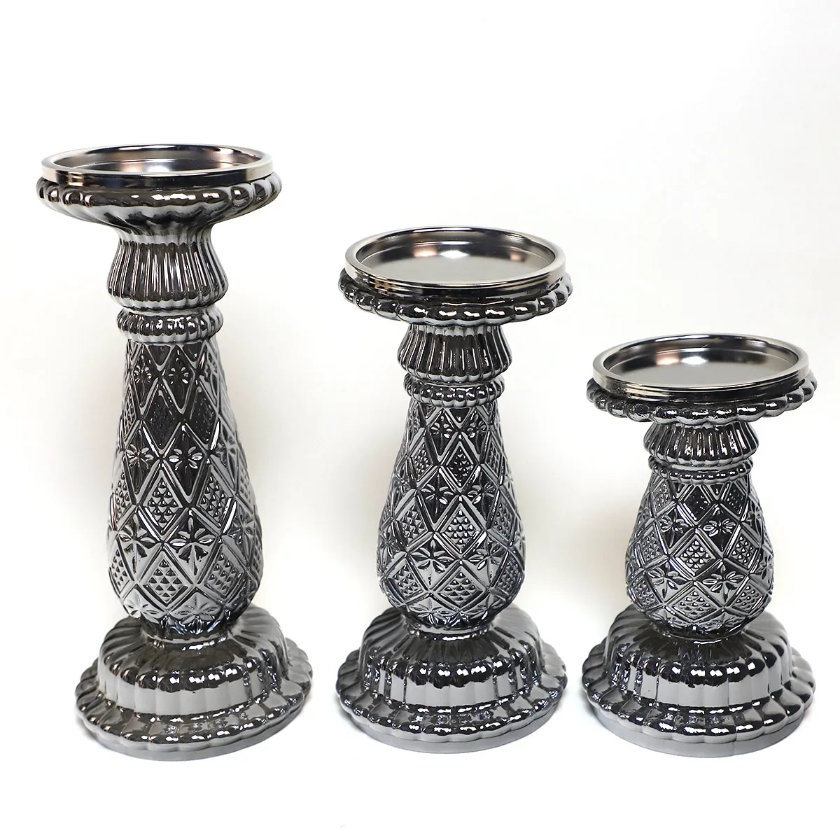 high quality religious glass cheap candle holders for pillar taper candles tealight stand