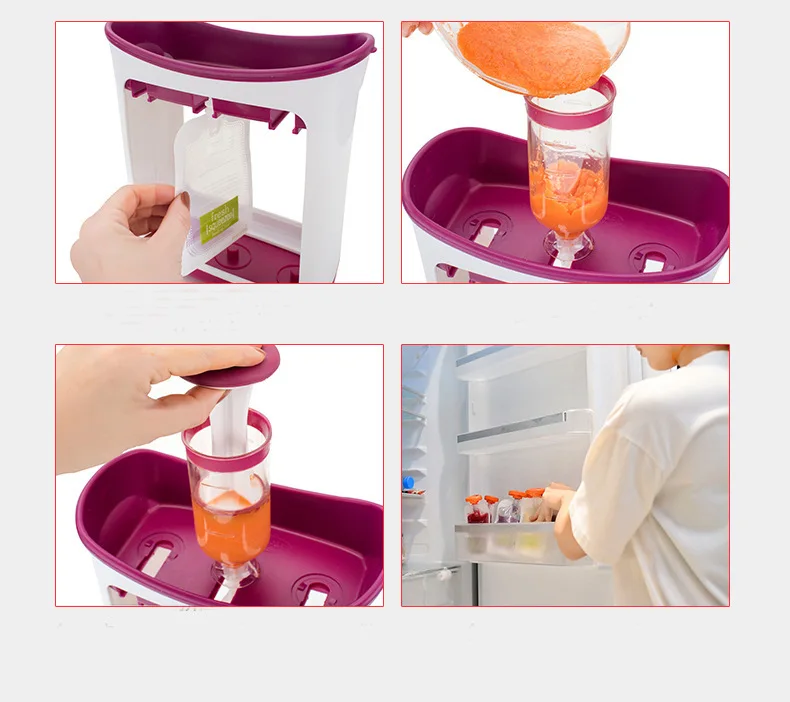 Baby Fruit Puree Squeezer Food Processor Household Kitchen Dispenser Food Making Manual Baby Complementary Food Machine