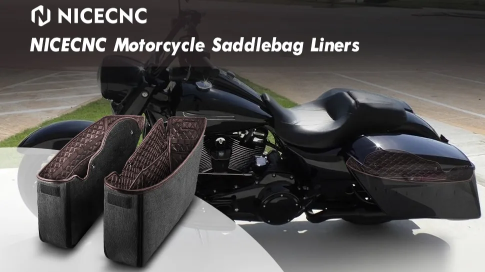 thumbnail image 2 of NICECNC Black Saddlebag Liners For Harley Touring 2014-2021 – Water-Resistant 2 of 4