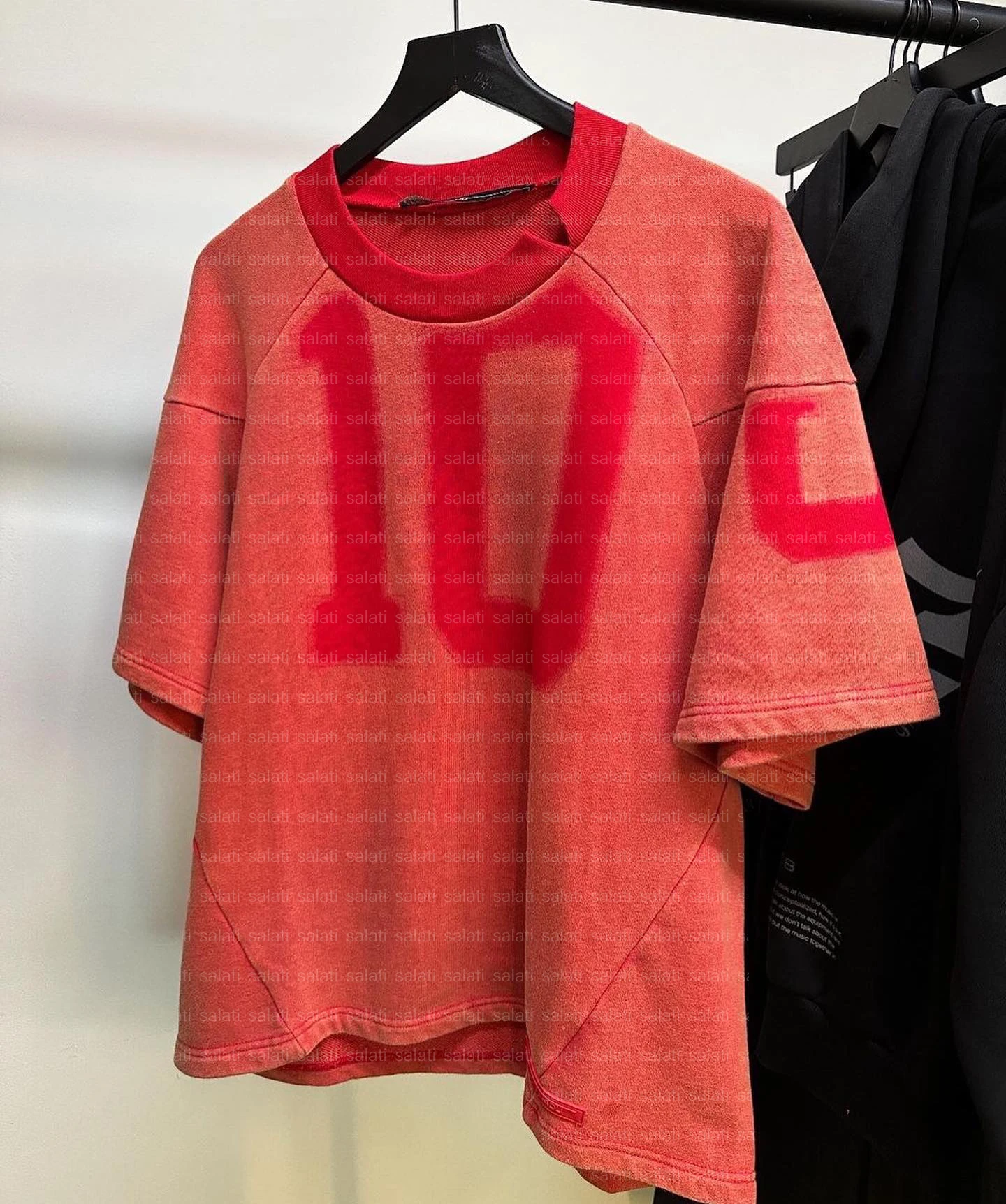 Y2K Men Unisex T Shirts 250 GSM Tee Drop Shoulder Mock Neck Screen Print Boxy Fit Tshirt Cotton Acid Wash Crop Top Women T-shirt gallery 9