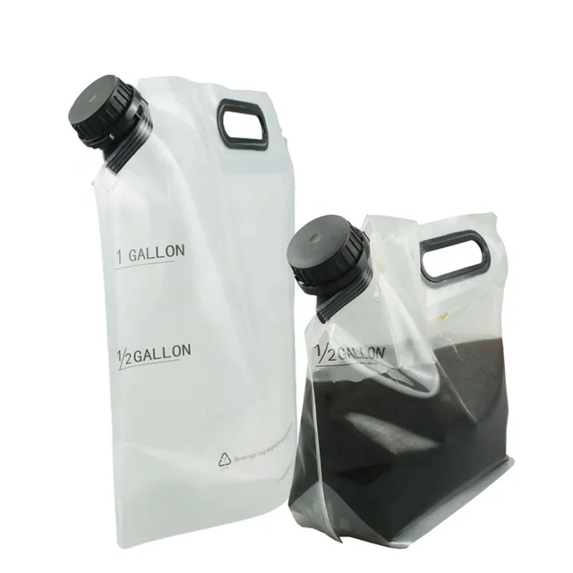 1 gallon beverage bags spout pouch drink package gallon water bag juice take out bag