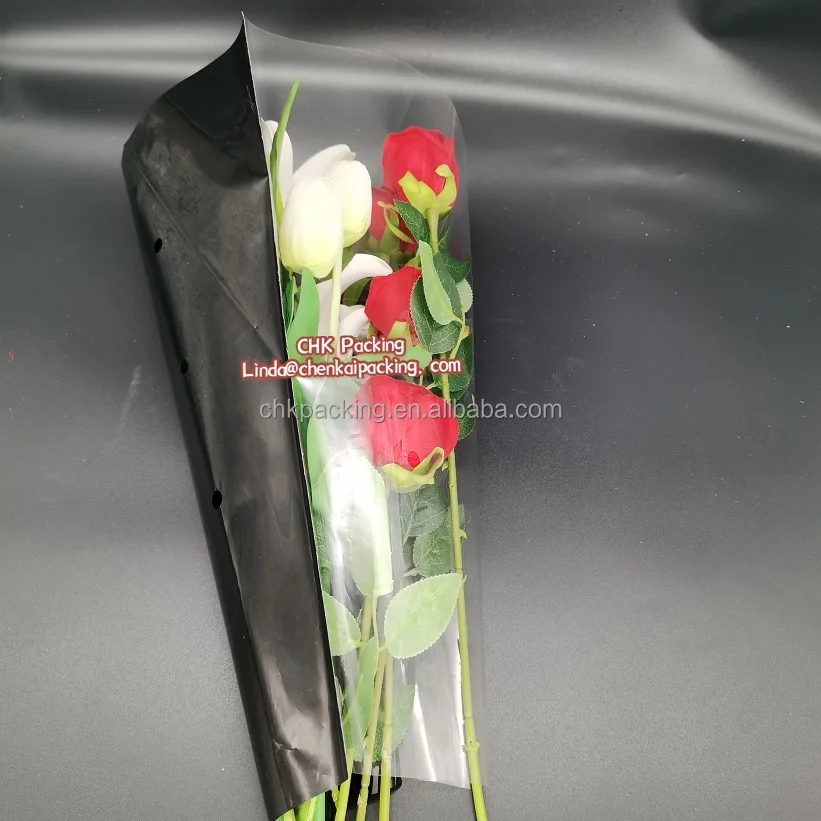 Rose flower cellophane sleeves florist cello wrap valentines mothers day 