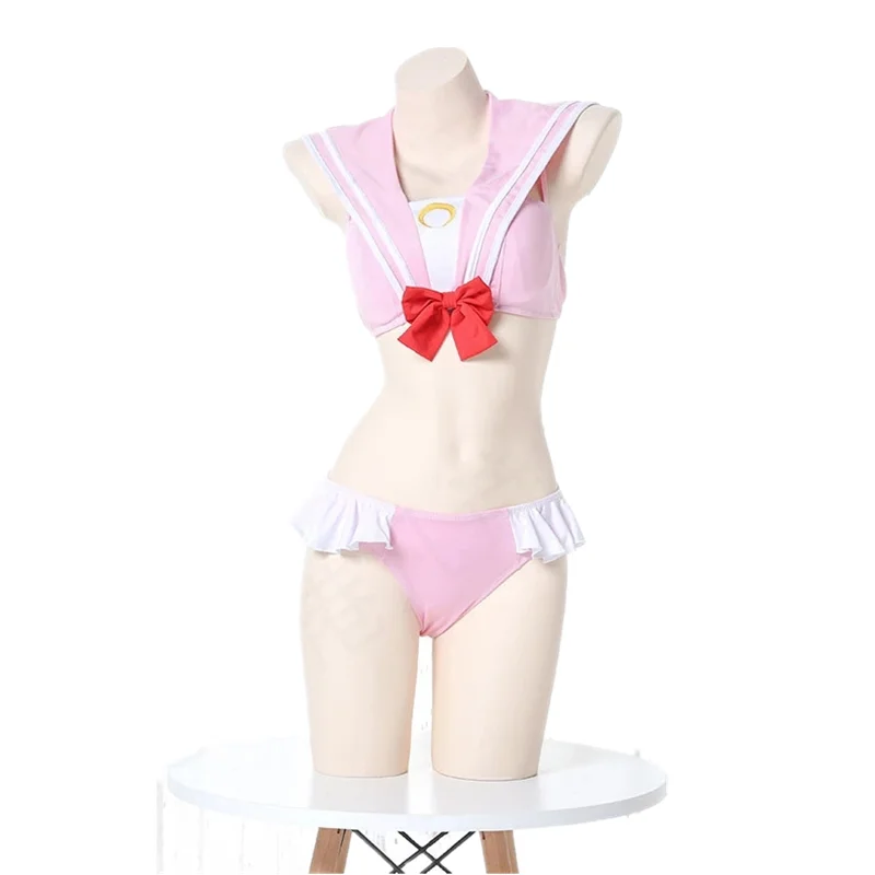 Sailor Moon Sexy Bikini Bra Casual Swimwear Push Up Soft Padding Bandage  Bikini Top Swimsuit Sailor Moon Sailor Moon Ami Makoto - AliExpress
