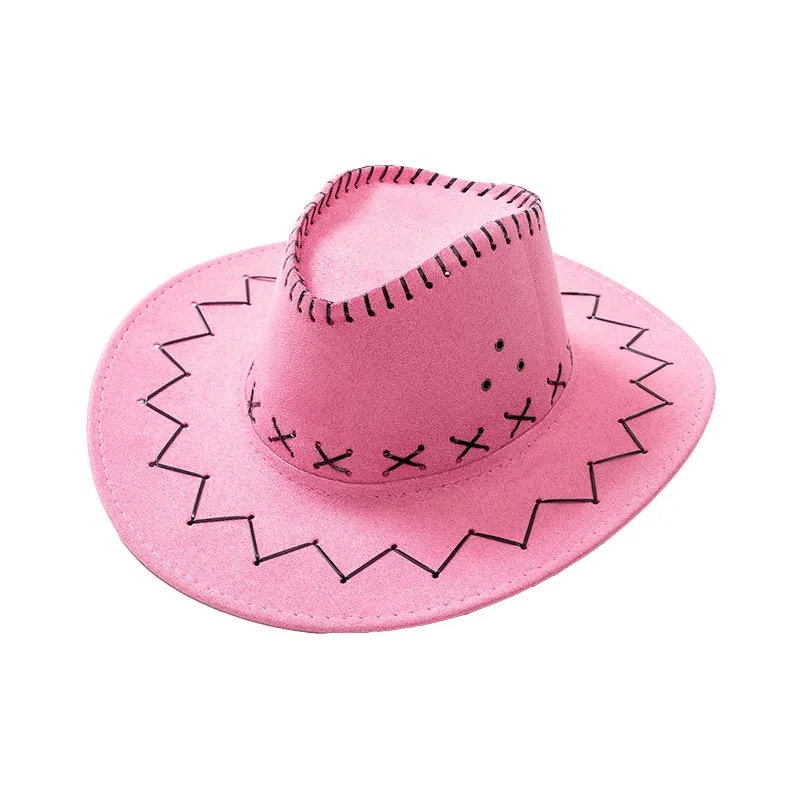 pink leather cowboy hat