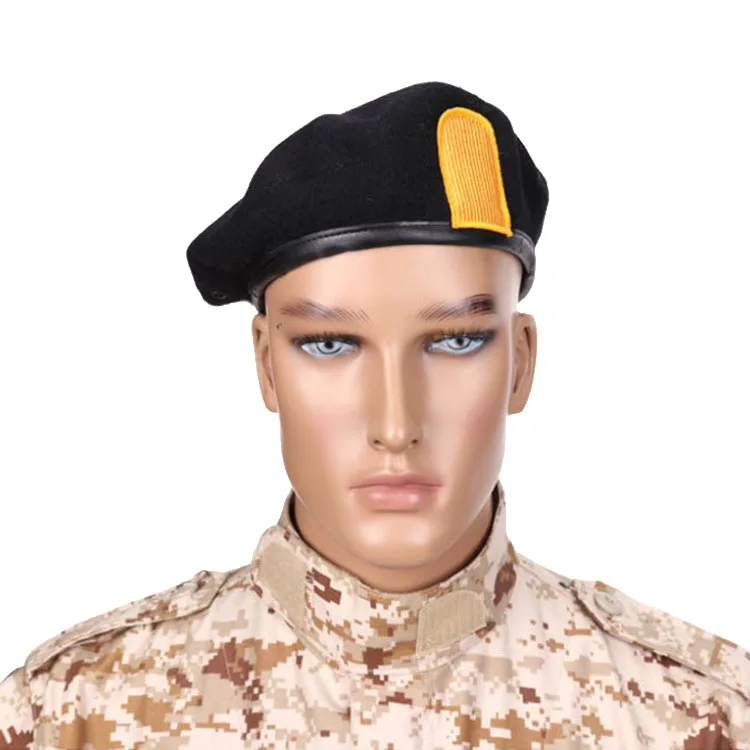 100% шерсть чистый армейский военный берет Кепка для мужчин и