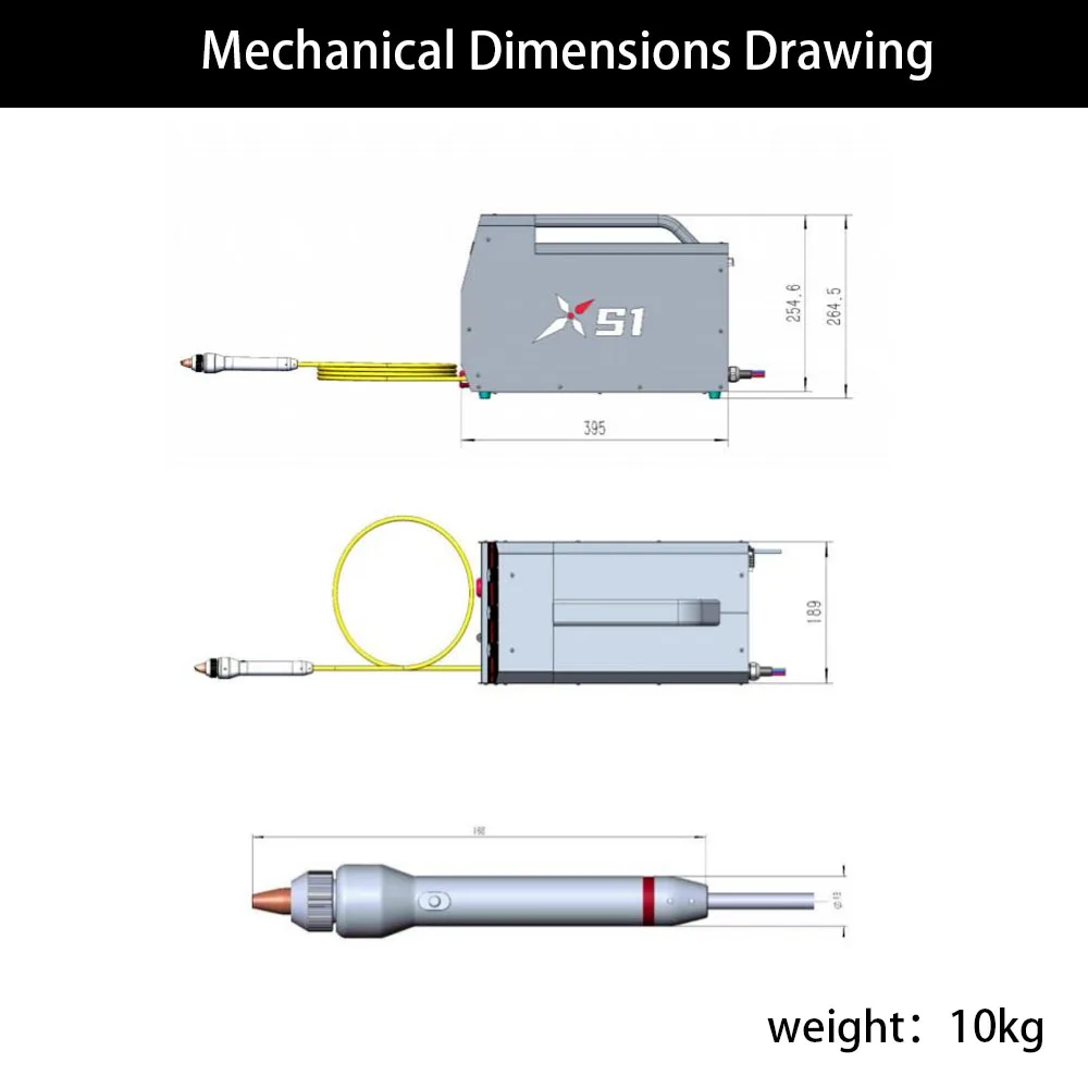 Portable 4-in-1 1500W MAX Air Cooling Mini Handheld Laser Welding Machine New Condition Stainless Steel Carbon Steel Aluminum