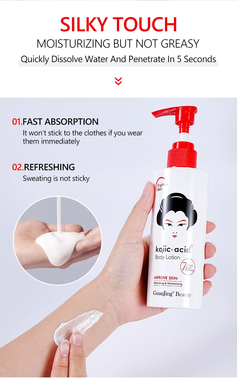Kojic Acid Skin Whitening Moisturizing Body Cream Lotion Private Label Shea Butter Collagen Body Lotions for Women