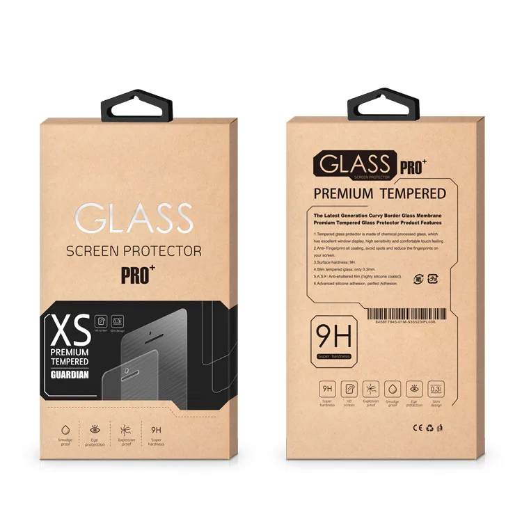 Custom Retail Screen Protector Packaging Box with 4-color Printing and Recycled Materials for Tempered Glass Film