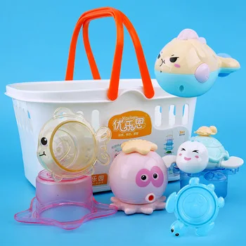 Настраиваемые высококачественные красочные детские пластиковые Осьминог животных Детские мыльные пузыри Игрушки для ванны