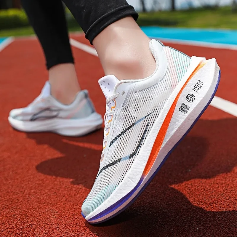 Zapatillas Deportivas Luminosas con Placa de Carbono de Palomitas de Maíz  Real Feidian Zapatillas Deportivas Red Rabbit Pareja Zapatillas Casuales 