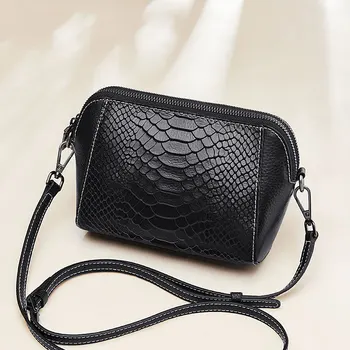 Factory cheap customize logo mobile phone bag crocodile ladies shoulder handbags women mini messenger bags
