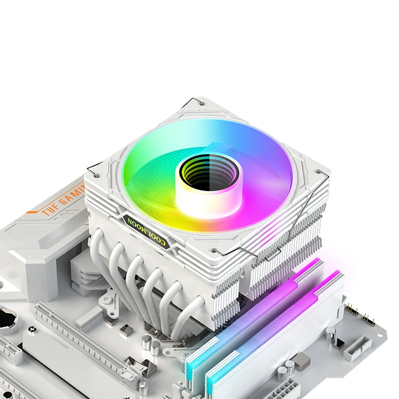 COOLMOON High Performance CPU Cooling T600 ARGB LED PWM 4PIN CPU Radiator LGA 1700 2011 AM4 AM5 Computer CPU Fan Cooler