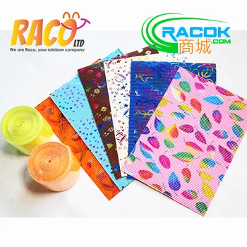 Wholesale factory price craft paper wrapping stamping printed corrugated paper with F flute pattern kids DIY handmade