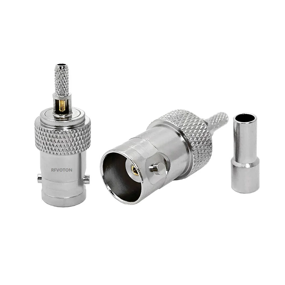 Factory Supply RF BNC Jack Female Coaxial  Connector Crimp RG316 RG174 LMR100 Cable