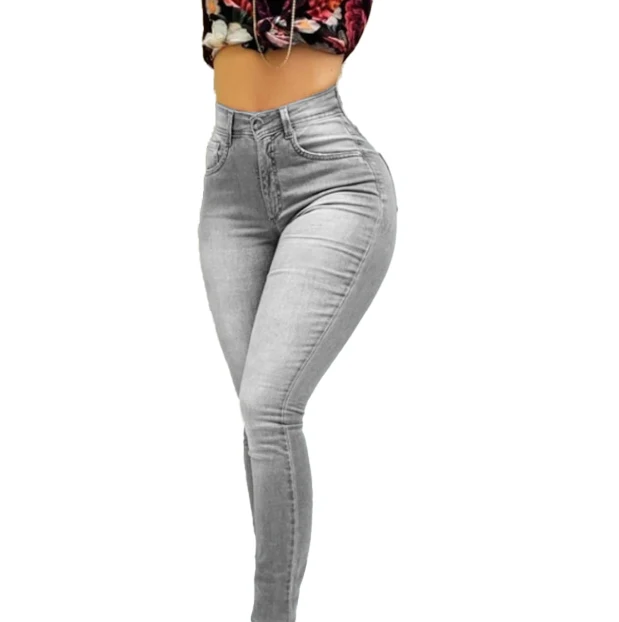 Custom Jeans 2024 Manufacturer Provides Highwaist Women's Denim Pencil Pants Women's Jeans Skinny manufacture