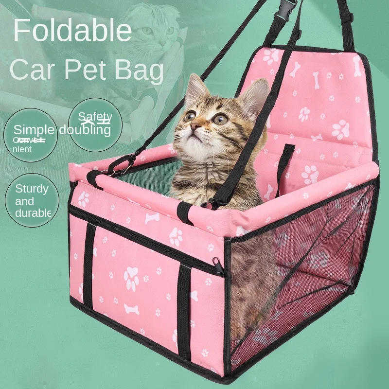 Factory-Direct Supply Made in Hebei Polyester Pet Car Seat Mat & Hanging Bag for Cat/Dog Front Seat Carrier