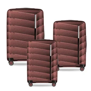 Luxury Business Suitcase 2026 New Fashion 3-piece 22/24/28 Inch PP Multi-functional Features Factory Direct Sale Wholesale