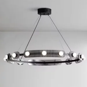 Italian Minimalist Acrylic LED Pendant Light Adjustable Height Dimmable 3-Year Warranty for Living Room Modern Luxury Artistic