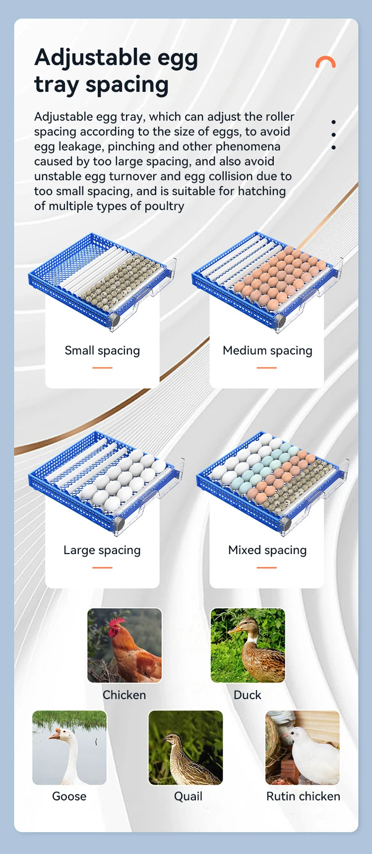 Cross Flow Fans, 128, 192, 256eggs - detail 6