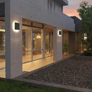 LED Garden Outdoor Wall Light Waterproof Aluminum 360° Beam Angle Modern Design for Balcony Stair Courtyard