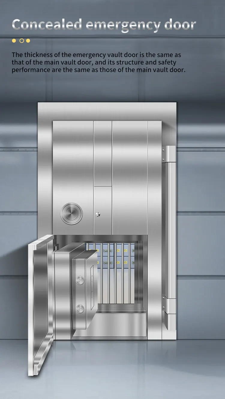 CEQSAFE OEM/ODM Money Vault Safe Security Door Solid Steel Customize Stainless Steel Bank Vault Doors details