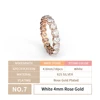 White 4mm Rose Gold