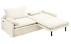 Beige/White + Chenille + 4 Seat