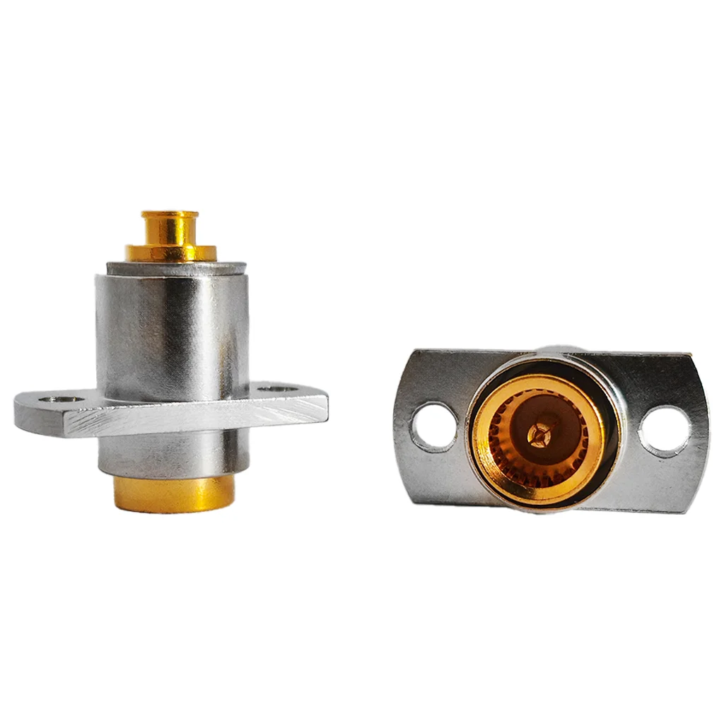 Factory Brass High Performance BMA-KFB2 Coaxial Connector 18G Flange Female BMA Connector for RG086 RG405