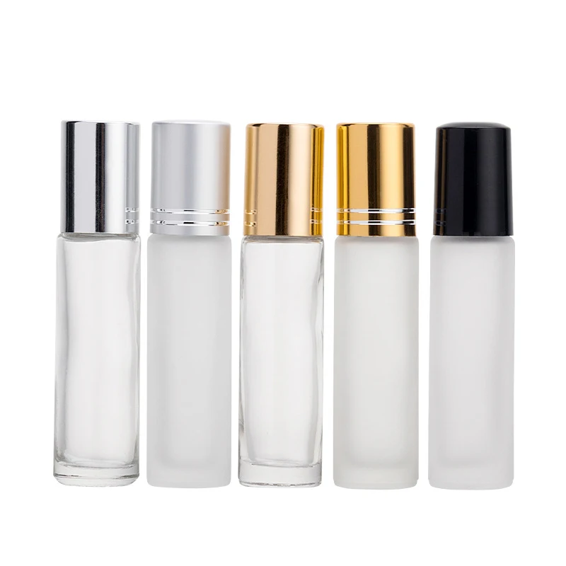 5ml 8ml 10ml 12ml 15ml 30ml Amber clear Gold Perfume Bottle Roll on Glass Bottle Essential Oil Roller Bottles