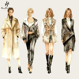 Autumn/Winter OEM ODM Custom Logo Eco-Friendly Wool High Quality Design Private Label Women Designer Clothing Print