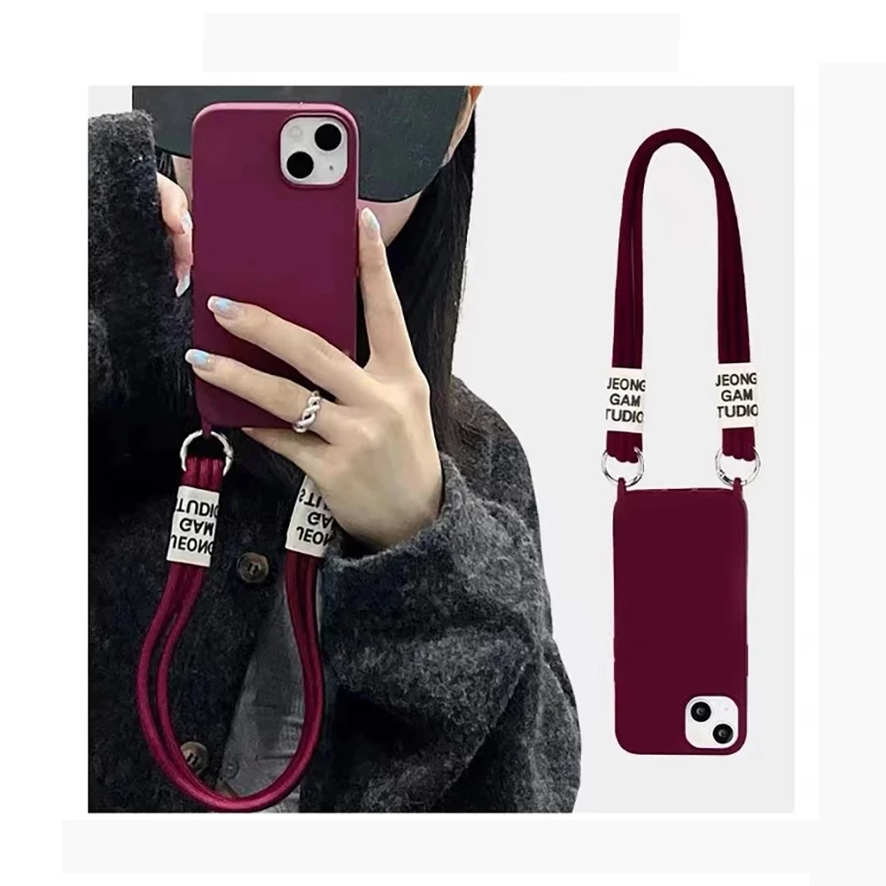 iPhone 13 Pro Max necklace leather case - Vaja