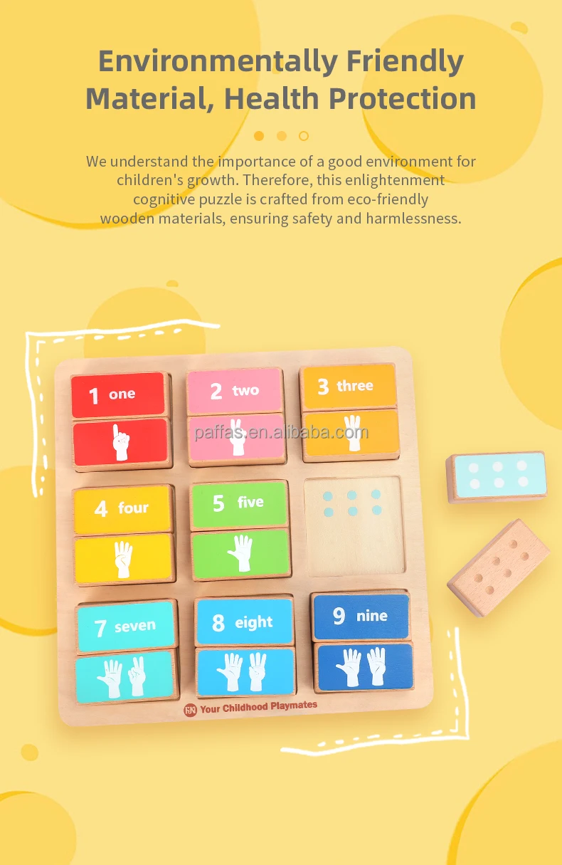 Exclusive Wooden Montessori Educational Puzzle Toy - Early Learning ...