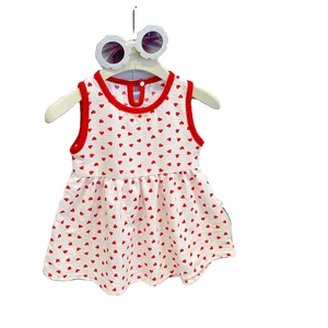 Summer New Girl Cotton Silk Dress Girl Princess Skirt Wholesale Summer Floral Print Baby Dress