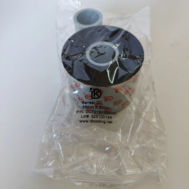 DC101BK 55mm*600m Dikai D03S D05S D05S+ Thermal Transfer Coding Machine Ribbon TTO Thermal Transfer Printer Ribbon TTO Ribbon 2
