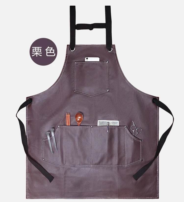 Пользовательский фартук для кофе кухни парикмахера сада хлопка бариста полиуретановый Водонепроницаемый Фартук из искусственной