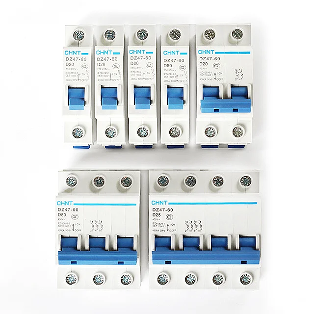 CHINT DZ47-60 MCB Mini Circuit Breaker - 6KA, 1-4 Pole, CE
