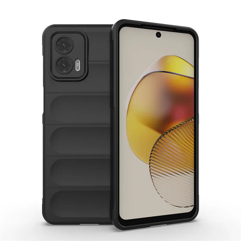 DESSEN Cover per Motorola Moto G84 5G - Silicone Custodia Antiurto Protezione Fotocamera Case Antishock Morbida TPU Bumper Resistente, Marrone