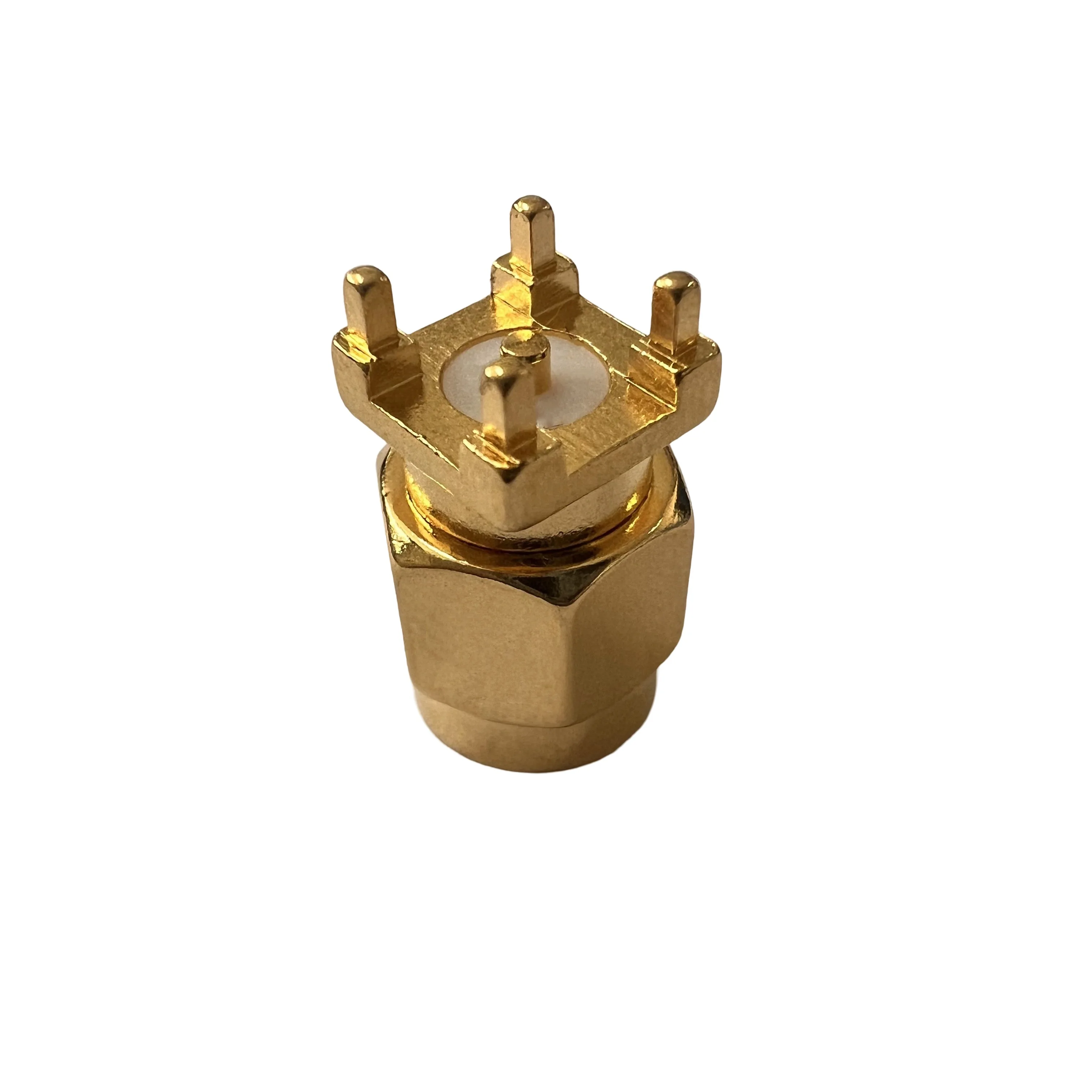 product high quality sma je copper gold plated rf connector male sma pcb board connector-2