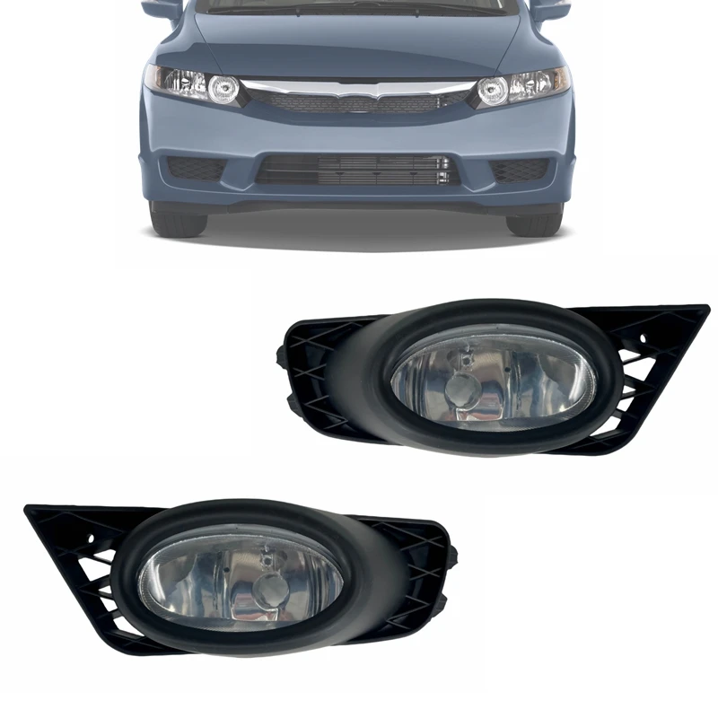 front bumper lower lamp halogen left right fog lamp light assembly for honda CIVIC 2009 2010 2011