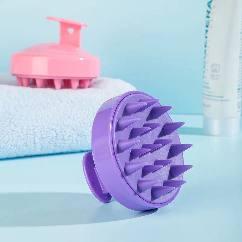 Factory Wholesale Soft Shampoo Brush Scalp Massage Hair Washing Brush Custom Logo Plastic Handle Detangling Hair Brush