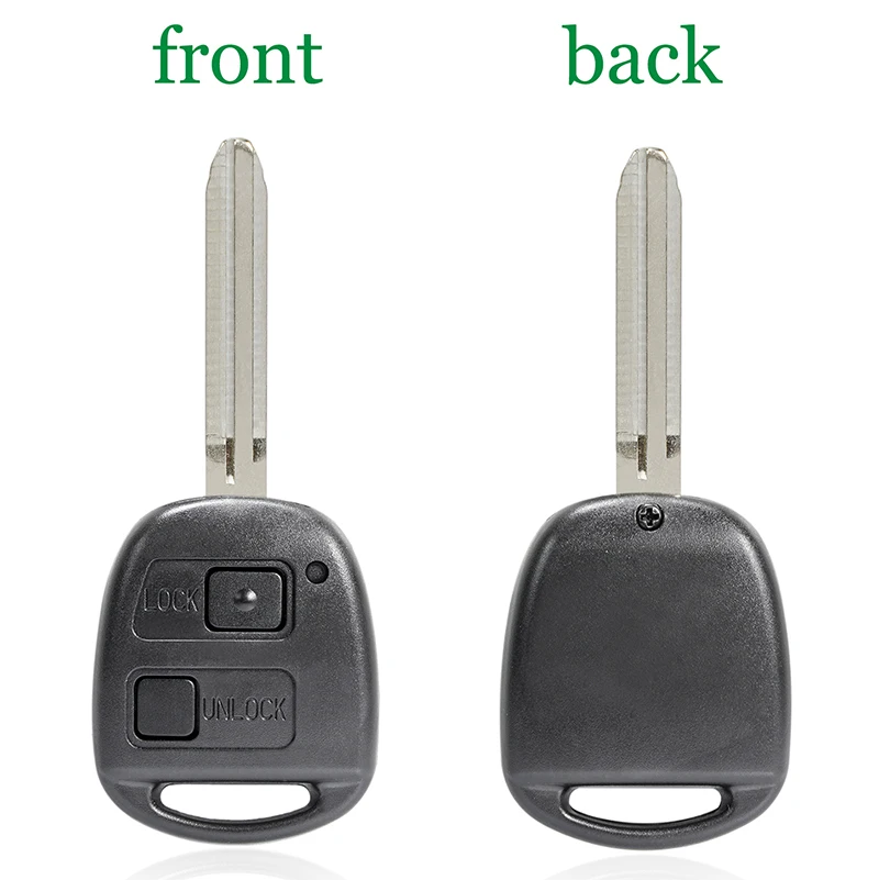 433Mhz 2-Button Remote Car Key Shell 4D67 Chip Compatible for Toyota RAV4 Prado Tarago Klur Avensis 2003-2010 TOY43 Blade Key