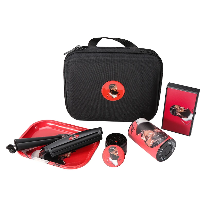 Portable Premium Custom Rolling Tray Herb Smoking Set Kit Smoke Box