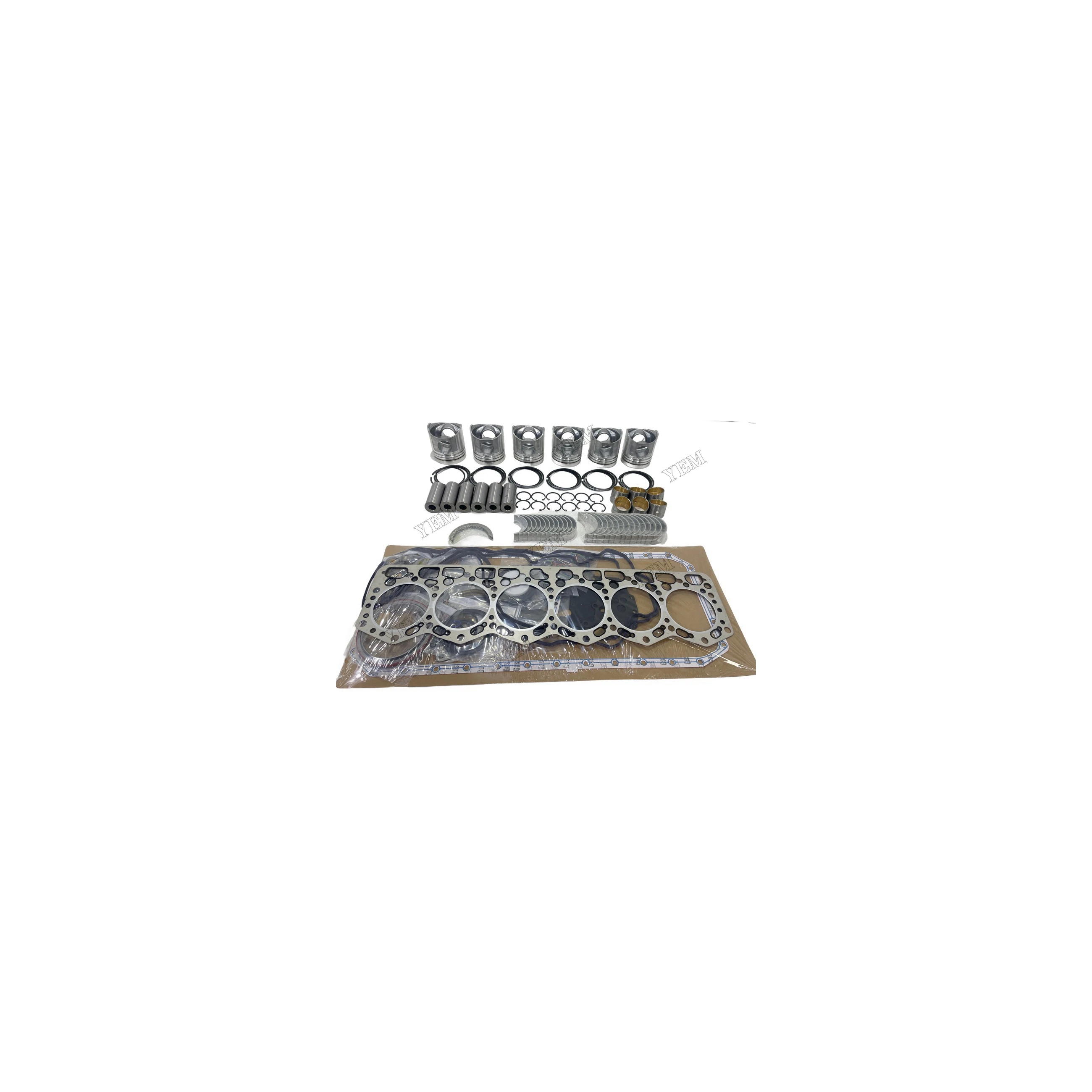 For Komatsu 6D110 Repair Kit With Piston Rings Cylinder Gaskets Bearings Genuine Engine Parts