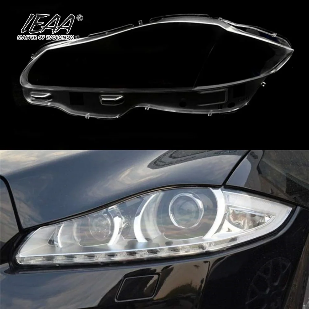 Penutup Lensa Lampu Kaca Headlight IEAA AUTO untuk Jaguar XJ, Penutup Lensa Headlamp Ringan 2010-2018