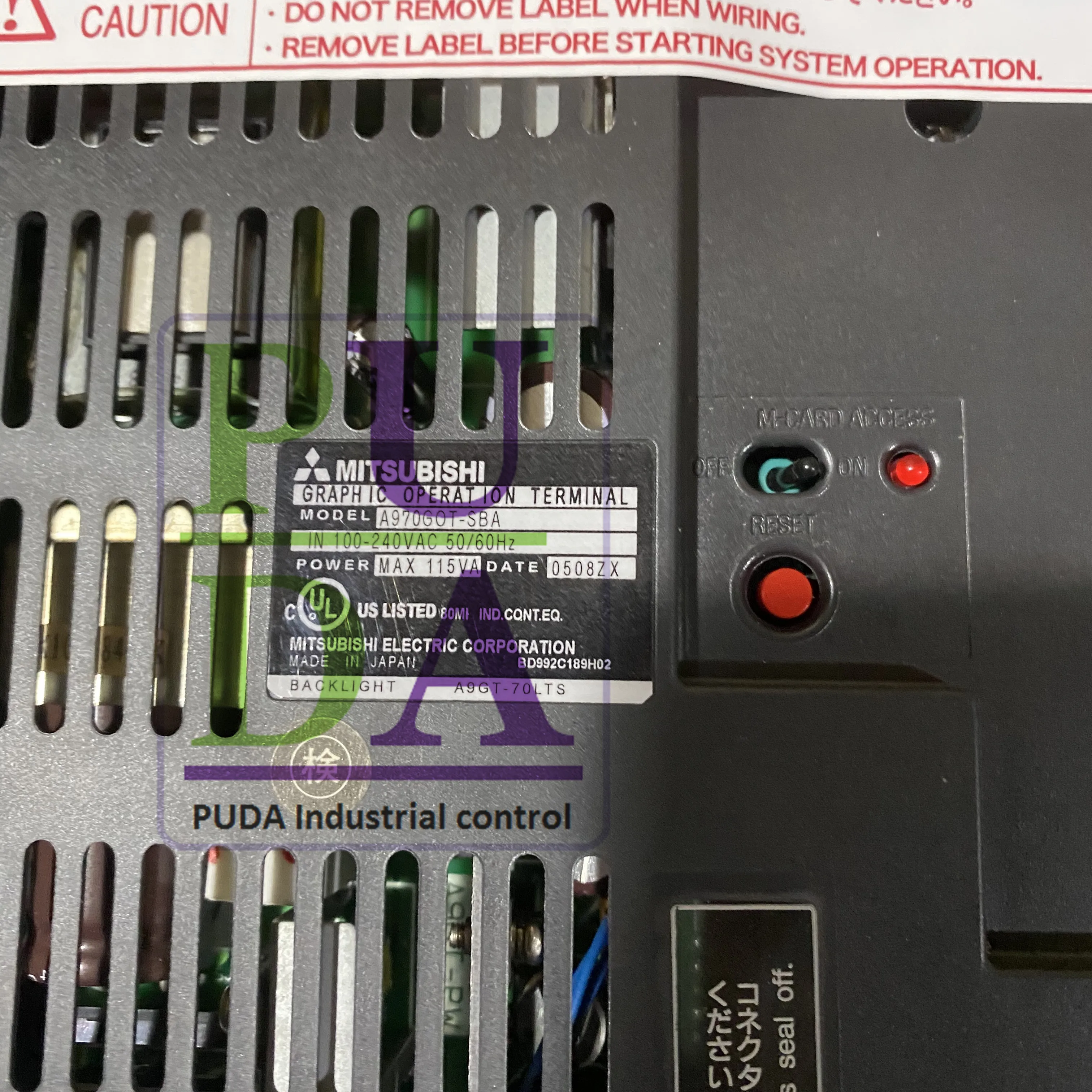 A985GOT-TBA グラフィックオペレーションターミナル A985GOT-TBA グラフィックオペレーションターミナル
